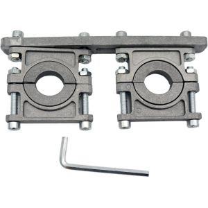 Support universel HQ Multifeed en aluminium 2 compartiments, pour deux LNB avec prise de courant de 23 mm ou 40 mm - Neuf
