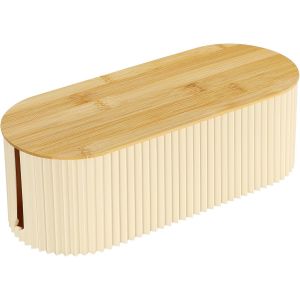 Boîte De Rangement Pour Câbles Avec Couvercle En Bambou, Boîte De Rangement Pour Câbles Pour Cacher Les Multiprises Et Les Cordons Électriques Des Téléviseurs, Ordinateurs Et Burea[DYB983973] - Neuf