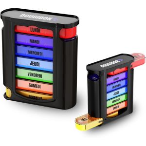 KALANKA-Pilulier semainier matin midi soir nuit fran&ccedil;ais I Organisateur sur 7 jours I Bo&icirc;te de rangement pour m&eacute;dicaments journalier I grande capacit&eacute;, id&eacute;ale &agrave; emporter en voyage I Pratique au quoti - Neuf