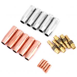 Lot de 20 consommables pour chalumeau de soudage MIG 15AK, support de pointe de contact 0,8 mm, buse a gaz en cuivre/laiton 1,2 mm - Neuf