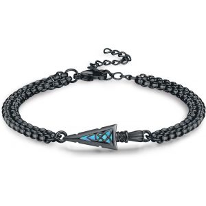 Cmjaagur-Bracelet C Ique En Argent Sterling S925 Avec Pointe De Flèche - Réglable - Pour Homme Et Femme - Pour Homme Et Adolescent - Un Xe - Anniversaire - Chaîne En Acier Inoxydable De 7 + [M963] - Neuf