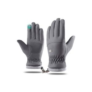 Gants Thermiques D'hiver Pour &Eacute;crans Tactiles - Coupe-Vent, D&eacute;perlants, Antid&eacute;rapants, Doubl&eacute;s Polaire - Gris - Neuf