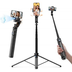 MEVRONISSHOP-Stabilisateur Smartphone, Gimbal Trepied Suivi Automatique du Visage Rotatif 360 Perche Selfie 45 156cm avec T&eacute;l&eacute;commande Compatible pour iPhone/Android, Gimbal-Smartphone-Stabilisateur - Neuf