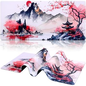 KALANKA-Tapis de Souris de Jeu, 900 x 400mm XXL Tapis Souris Gaming Grand, Tapis Bureau Antidérapant Étanche, sous Main Souris à Bords Cousus pour Gamer, Ordinateur, PC - Neuf