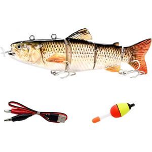 Kwex-Leurre De P&ecirc;che Bioniques &Eacute;lectrique, Ensemble De App&acirc;t De Natation Multi-Articul&eacute;s, Leurre Lumineux Avec Bou&eacute;e De P&ecirc;che, 3 H&eacute;lice Rotative, Bo&icirc;te Pour Eau Douce Et Eau Sal&eacute;e - Neuf