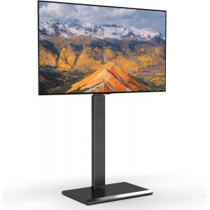 Support Tv Pied Avec Base En Fer De 32 À 65 Pouces,Pied Pour Tv Pivotant 60°Et 14 Réglages En Hauteur Jusqu'À 40 Kg, Vesa 400X400 Mm - Neuf