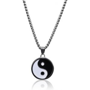 Trahoo-1 Pièces Colliers Amitié Yin Yang, Yin Yang Tai Chi Collier, Pendentif Yin Yang, Pour Femme, Homme, Couple, L'amitié, L'amour, Bijoux - Neuf