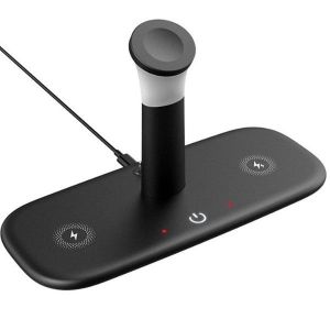 Chargeur Sans Fil Magn&eacute;tique C70 15 W Pour Iphone, Apple Watch Et Airpods Avec Lumi&egrave;re R&eacute;glable - Neuf