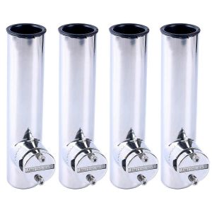 4pcs En Acier Inoxydable De Serrage Inf&eacute;rieur P&ocirc;le De P&ecirc;che Porte Canne Pour Bateau Rails 7/8" 1" Compatibilit&eacute; - Neuf