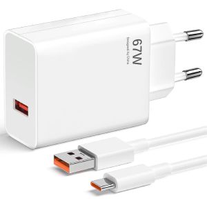 LORANKA-67W Chargeur Rapide USB pour Redmi Note 15 14 13 12 11 10 Pro 5G,Chargeur Turbo avec 6A C&acirc;ble USB C pour Xiaomi Redmi 14/13/12/11 Ultra/12 Lite/12X,Poco M6 X6 X5 X4 Pro,13/13 lite/12 - Neuf