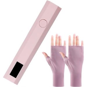 Senior-1 Pi&egrave;ces Lampe Uv Ongles Gel, Avec Gants Mini Lampe Uv Led 3w Sans Fil, S&eacute;chage Ultra Rapide Usb Portable Lampe Uv Ongles, Petite Lampe Uv Ongles Pour Gel Pose Americaine Ongle, Verni[L981] - Neuf