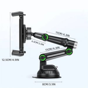 Support De Tablette De Voiture,Support &Agrave; Ventouse &Agrave; Bras Long Pour Ipad Pro Air 4-13 Pouces Pour Tablette Xiaomi Suv Camion Fen&ecirc;tre De Pare-Brise.Black. - Neuf