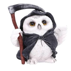 Faucheur-hibou résine décoration ornement patio artisanat ornement mignon - Neuf