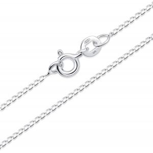 Kal-Chaîne En Argent Sterling 925 Massif Pour Femme Et Homme | Chaîne Fine Et Délicate U2013 Maille Carrée Gourmette Singapour Perlée Serpent Trombone 40/45/50/55/60 Cm - Neuf