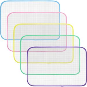 MEVRONISSHOP-Lot de 5 chiffons de repassage en maille r&eacute;sistante &agrave; la chaleur pour prot&eacute;ger les v&ecirc;tements - Pour la couture et le repassage (5 couleurs, 60 &times; 40 cm) - Neuf