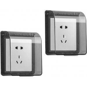 Cache Interrupteur Murale,2Pi&egrave;ces Type 86 Cache Prise Etanche Electrique Murale Autocollant Protection Prise Courant Etanche Couvercle Interrupteur pour Salle de Bain et Cuisine Prise - Neuf