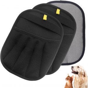 Jgd-2 Pi&egrave;ces Gant Anti Poils Animaux, Gant Statique Attrape-Poil R&eacute;utilisable Avec Lani&egrave;re De Poignet Pour Chat/Chien, Ramasse Poils Sur Canap&eacute;, V&ecirc;tements, Si&egrave;ge Auto - Lavable - Neuf