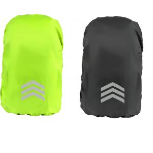 ERYI-2 Pcs Housses De Sac À Dos Anti-Pluie (18-30L), Housses De Pluie De Cartables, Housse De Protection Pour Sac D'Écolier Avec Bandes Réfléchissantes, Couvertures Protecteur De Sac À Dos Pour Outdo - Neuf
