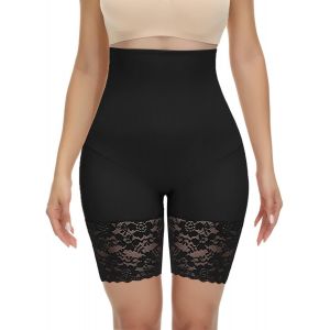Nbgcm-Culotte Gainante Femme Ventre Plat Invisible Taille Haute Panty Gainant Anti Frottement Cuisse Minceur Shapewear Dentelle Shorts Amincissante Vetement Slips Sous Robe - Neuf