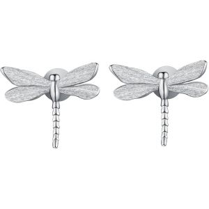 Kalhx-¿Cadeau Fete Des Meres¿ Boucles D'oreilles En Argent Sterling 925 Forme De Libellule Boucles D'oreilles Bijoux Femme Cadeau Femme,Cadeau Maman.(Silver) - Neuf