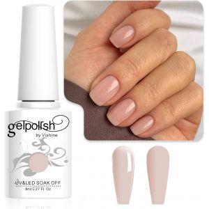 8ml Vernis Semi-Permanent Neutre Transparent Skin Color, Jelly Nu Vernis &Agrave; Ongles Gel Naturel French Manucure Nail Art Uv Led Soak Off Gel - Neuf