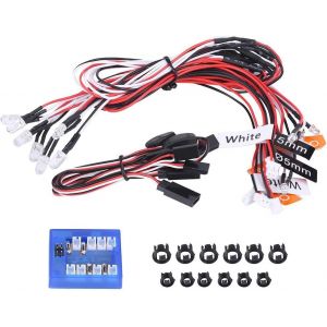 Lumière De Voiture Rc De 12 Led,Lumières Clignotantes De Kit De Système D'Éclairage Pour 1/10 Rc Voiture/Camion - Neuf