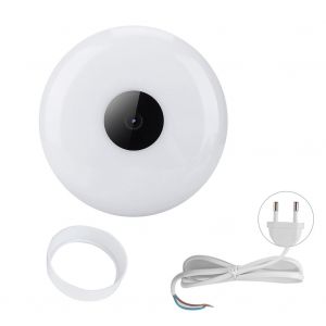 Camera IP panoramique 1080P 360¡ã WIFI Fisheye LED avec capteur infrarouge 110-240 V, prise UE - Neuf
