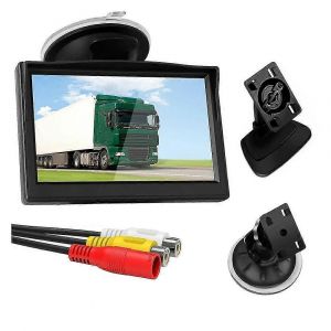 Moniteur d'écran HD LCD TFT de 5 pouces 800X480 avec double support de montage pour caméra de recul de voiture/vue arrière - Neuf