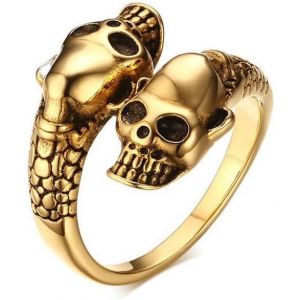 Asas-Bague Homme,Bague Têtes De Mort Pour Homme,Punk Rétro Bague Pour Toussaint Noël - Neuf