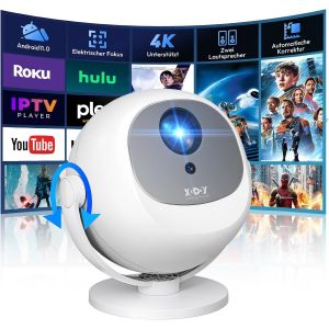 CHECARZHN--NO1-Vidéoprojecteur Portable, Native 720P Mini Projecteur Soutien Hd 4K 1080P Correction Trapézoïdale Wifi6 Video Projecteur Compatible Hdmi/Ps5/Tv Stick Home Cinéma (Basique) - Neuf