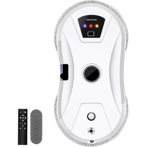 Robot Laveur de Vitre,Robot Lave vitre Automatique à Jet d'eau,5600Pa Aspiration puissante de Nettoyeur vitre Automatique,Lave électrique adapté aux Surfaces Lisses - Neuf