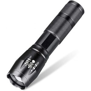 Mini Lampe De Poche Led Portable - Torche Zoomable À 5 Modes De Lumens Élevé, Lampe De Poche Résistante À L'Eau Pour Le Camping, Extérieur, Randonnée, Cadeaux, Urgences (Piles Non Incluses) - Neuf