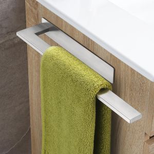 ERYI-Porte Serviette Salle De Bain Sans Percage, Porte-Serviettes Adhesif Porte Serviettes Mural, Acier Inoxydable Support De Serviettes, Towel Rail Holder Brossé Argent - Neuf