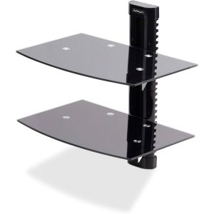 CHECARZHN--NO1-Com Double Étagère Av Murale Flottante, Support À Hauteur Ajustable Pour Sous Télévision, Support Mural Pour Tv - Neuf
