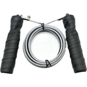 Corde À Sauter Réglable En Fil D'acier De Qualité Supérieure Avec Poignées Antidérapantes Pour Entraînement De Vitesse, D'aérobic Et De Crossfit - Neuf