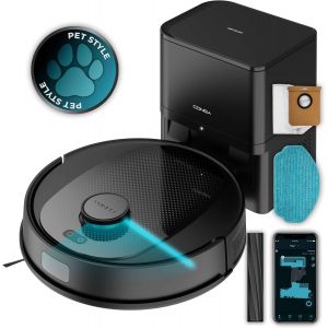 Robot aspirateur noir 3200 mAh Self-Emptying - Neuf