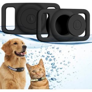 MEVRONISSHOP-tui de Protection en Silicone pour Airtag, Housse de Protection pour AirTags, &Eacute;tui de Protection &Eacute;tanche Anti-Perte, Porte-cl&eacute;s pour Collier de Chien et Chat de Compagnie - Neuf