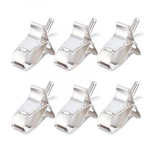 Supports De Nourriture Pour Oiseaux - 6 Pièces Pour Perroquets, Fruits Et Légumes, Clips De Mangeoire En Acier Inoxydable, Accessoires Pour Cage À Oiseaux Pour Perruches, Calopsittes, Conures - Neuf