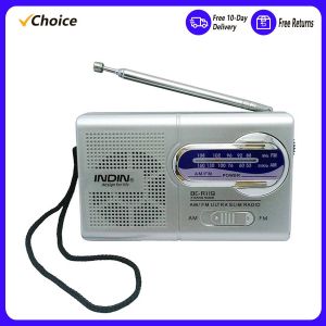 INDIN BC-R119 AM/FM Radio double bande Mini r&eacute;cepteur Radio lecteur Portable haut-parleur int&eacute;gr&eacute; avec une prise casque Standard 3.5MM - Neuf