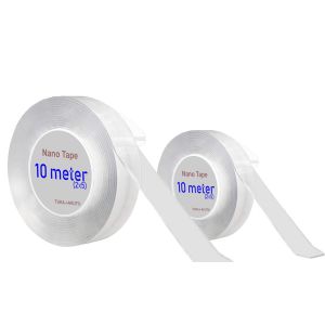 Tuka 10M Nano Ruban Adh&eacute;sif Double Face, R&eacute;utilisable, Lavable, Amovible Sans Trace, Multifonctionnel Ruban Magique De Fixation, H - Neuf