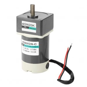 Moteur a engrenages a aimant permanent CC 24 V 60 W, vitesse reglable, sens horaire/antihoraire (20 000 tr/min) - Neuf