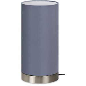 Kal-Lampe De Chevet 2018-09g *Grey* Lampe De Table Avec Abat-Jour En Tissu Gris Avec 1x Douille E14 Avec Câble D'alimentation De 180cm Avec Interrupteur On/Off Lampe De Table De Bureau - Neuf