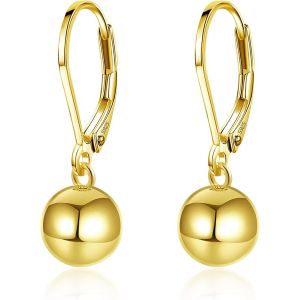 Kal-Boucles D'oreilles Femme Argen 925, Boucles D'oreilles Femme Or Pendantes Acier Inoxydable Cadeaux De Vacances D'anniversaire Boucles D'oreilles Pour Femmes - Neuf