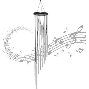 Mevronisshop-Carillon &Eacute;olien &Agrave; 18 Tubes En Alliage D'aluminium Pour Le Jardin, Carillon &Agrave; Vent D&eacute;coratif Pour L'int&eacute;rieur Et L'ext&eacute;rieur, Carillons &Agrave; Vent En M&eacute;tal Pour La D&eacute;coration De La Maison, Ca - Neuf