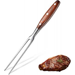 Kalanka-Fourchette &Agrave; Viande Avec Manche En Bois, Fourchette &Agrave; Viande En Acier Inoxydable, Manche En Bois &Agrave; D&eacute;couper, Pour Utilis&eacute; Dans Les Cuisines Les Grillades Et Les Restaurants - Neuf