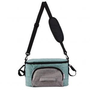 Sac De Rangement Pour Poussette, Organiseur Pour Couches, Jouets, Mouchoirs, Biberons (Vert Et Gris) - Neuf