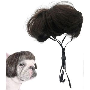 Perruque De Chien Drôle Chien Couvre-Chef Perruque De Cosplay Pour Chat Chien Réglable Pour Chien De Compagnie Pour Halloween Fêtes De Noël Festivals Mariage - Neuf