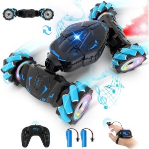 KAJGL-Voiture Télécommandée Avec La Main,Avec Lumière Et Spray,Jouet Rc Car Drift 4Wd 2,4 Ghz,Rotation À 360°,Cadeau Pour Filles Garçons Enfants De 6 8 9 10 Ans - Neuf