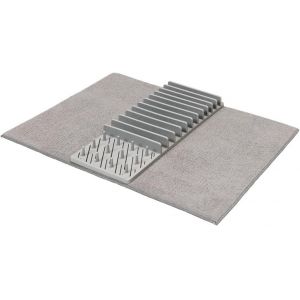 Tianyi-® Égouttoir À Vaisselle Pliable - Tapis D'égouttement Avec Égouttoir - Égouttoir À Vaisselle - Égouttoir Pour Cuisine - Couleur : Gris - Neuf