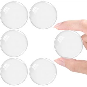 6 Pièces Butée De Porte Murale Blanche - Butee De Porte Blanche Tampon Porte,Adhesive Butoir De Porte Amortisseur De Porte Butée De Porte Mural,Transparent - 6 Pièces - Neuf